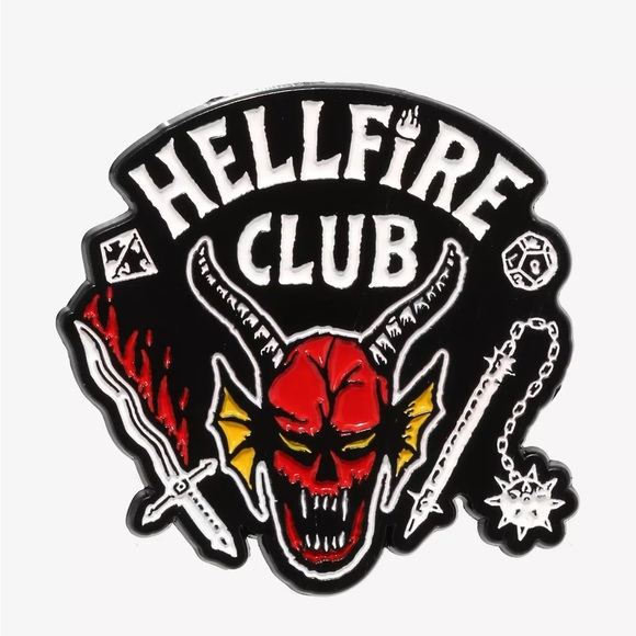 Stranger Things Hellfire Club Enamel Pin From Bioworld NIP - Picture 1 of 2